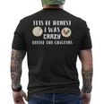 I Was Crazy Before The Chickens Funny Crazy Chicken Mens Back Print T-shirt