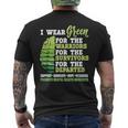 I Wear Green For The Warriors Mental Health Awareness Month Mens Back Print T-shirt