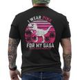 I Wear Pink For My Gaga Breast Cancer Awareness Kids Boys Breast Cancer Awareness Funny Gifts Mens Back Print T-shirt