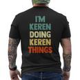 I'm Keren Doing Keren Things Fun Personalized Name Keren Men's T-shirt Back Print