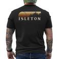 Isleton Ca Vintage Evergreen Sunset Eighties Retro Men's T-shirt Back Print