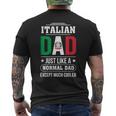 Italian Dad Just Like A Normal Dad Except Much Cooler Father Mens Back Print T-shirt