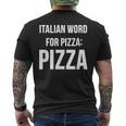Italian Word For Pizza Pizza Mens Back Print T-shirt