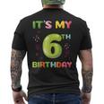Its My 6Th Birthday Candy Girls Funny 6 Year Old Mens Back Print T-shirt