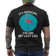 Its Official Im On My Last Leg Ampu Funny Wheelchair Mens Back Print T-shirt