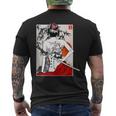 Japanese Samurai Culture Scenery Vintage Sakura Cherry Men's T-shirt Back Print