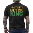 Junenth Black King Melanin Dad Fathers Day Black Pride Mens Back Print T-shirt