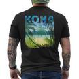 Kona Hawaii Beach Summer Matching Family Palms Tree Summer Funny Gifts Mens Back Print T-shirt