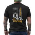 Late Model Dirt Racing Car Race American Flag Usa Model Funny Gifts Mens Back Print T-shirt