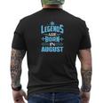 Legends Are Born In August With Crown Graphic Mens Back Print T-shirt
