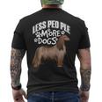 Less People More Dogs Afghan Hound Dogs Mens Back Print T-shirt