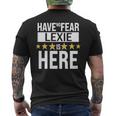 Lexie Name Gift Have No Fear Lexie Is Here Mens Back Print T-shirt