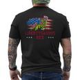 Libertysaurus Rex American Flag Independence Day 1 Mens Back Print T-shirt