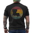 Louisiana Retro Style Vintage Distressed 70S 80S 90S Gift 70S Vintage Designs Funny Gifts Mens Back Print T-shirt