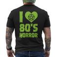 I Love 80S Horror Heart Pentagram Scary Movie Retro Vintage Scary Movie Men's T-shirt Back Print