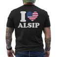 I Love Alsip I Heart Alsip Men's T-shirt Back Print