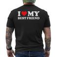 I Love My Best Friend I Heart My Best Friend Bff Men's T-shirt Back Print