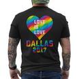 Love Is Love Gay Pride Heart Dallas 2017 Lgbtq Gay Mens Back Print T-shirt