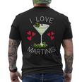 I Love Martinis Dirty Martini Love Cocktails Drink Martinis Men's T-shirt Back Print