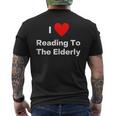 I Love Reading To The Elderly With A Red Heart Men's T-shirt Back Print