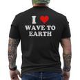 I Love Wave To Earth I Heart Wave To Earth Red Heart Men's T-shirt Back Print