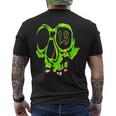 Lucky Green Skull Mens Back Print T-shirt