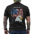 Made In Usa Patriotic American Flag Bald Eagle America Mens Back Print T-shirt