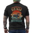 Mb Never Underestimate An Old Man With A Rottweiler Men's T-shirt Back Print