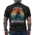 Mens Grandad Biker Gift Idea Cool Motorcycle Motorbike Mens Back Print T-shirt