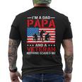 Mens Im A Dad Papa And A Veteran For Dad Fathers Day Grandpa 22 Mens Back Print T-shirt