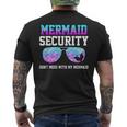 Mermaid Security Dont Mess With My Mermaid Merman Mer Dad Mens Back Print T-shirt
