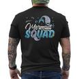 Mermaid Squad Party Mermaid Birthday Matching Set Family Men's Back Print T-shirt