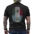 Mexico & Guatemala Fingerprint Half Mexican Guatemalan Roots Men's T-shirt Back Print