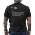 Mike Is The Best Funny Name Definition Michael Mike Mens Back Print T-shirt