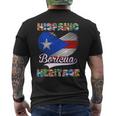 National Hispanic Heritage Month Puerto Rico Flag Boricua Men's T-shirt Back Print