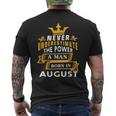 Never Underestimate A Man Born In August Birthday Gift Gift For Mens Mens Back Print T-shirt
