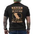 Never Underestimate An Old Man Bull Riding Rodeo Sport Mens Back Print T-shirt