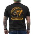 Never Underestimate An Old Man With An Excavator Operator Mens Back Print T-shirt