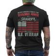 Never Underestimate The Tenacious Power Of Veteran Grandpa Mens Back Print T-shirt