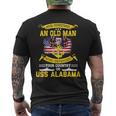 Never Underestimate Uss Alabama Bb60 Battleship Mens Back Print T-shirt