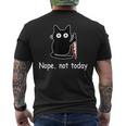 Nope Not Today Cat Cat Lovers For Wmen And Men's T-shirt Back Print
