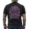 Not Swearing I’M Using My Workout Words Funny Gym Quote Mens Back Print T-shirt
