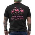 In October We Wear Pink Breast Cancer Awareness Flamingo Men's T-shirt Back Print