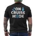 On Cruise Mode Funny Summer Cruise Vacation Family Mens Back Print T-shirt