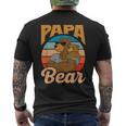 Papa Bear Lover Pun Animal Bears Bear Dad Father Daddy Men's T-shirt Back Print