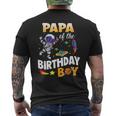 Papa Of The Birthday Boy Space Astronaut Birthday Family Mens Back Print T-shirt