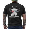 Patriotic Goat 4Th Of July Funny Goat Americaaa Mens Back Print T-shirt