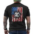 Patriotic Soccer 4Th Of July Men Usa American Flag Boys Mens Back Print T-shirt