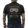 I Paused My Game To Be Here Gaming Ugly Christmas Sweater Men's T-shirt Back Print