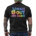 Peace Out 3Rd Grade 2023 Graduate Happy Last Day Of School Men's Back Print T-shirt